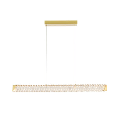Golden Ratio 37 in LED Crystal Linear Pendant