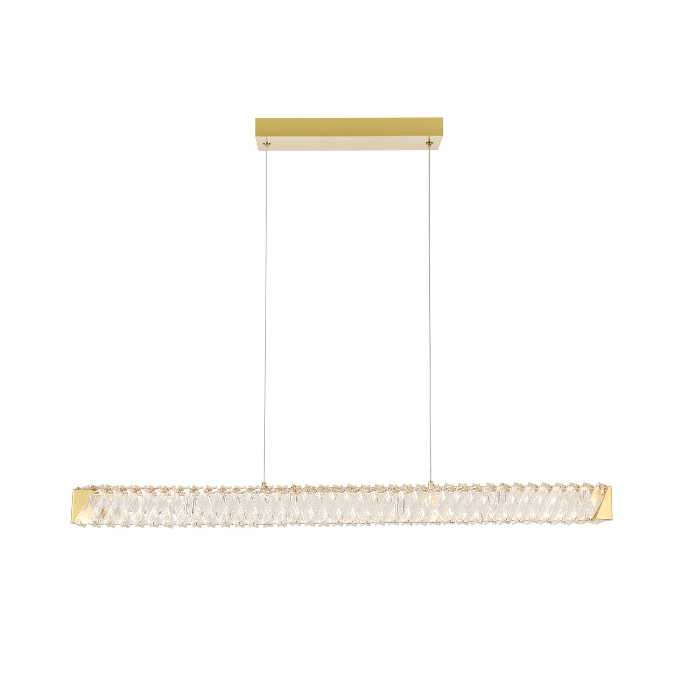 Golden Ratio 37 in LED Crystal Linear Pendant