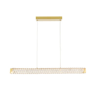 Golden Ratio 37 in LED Crystal Linear Pendant