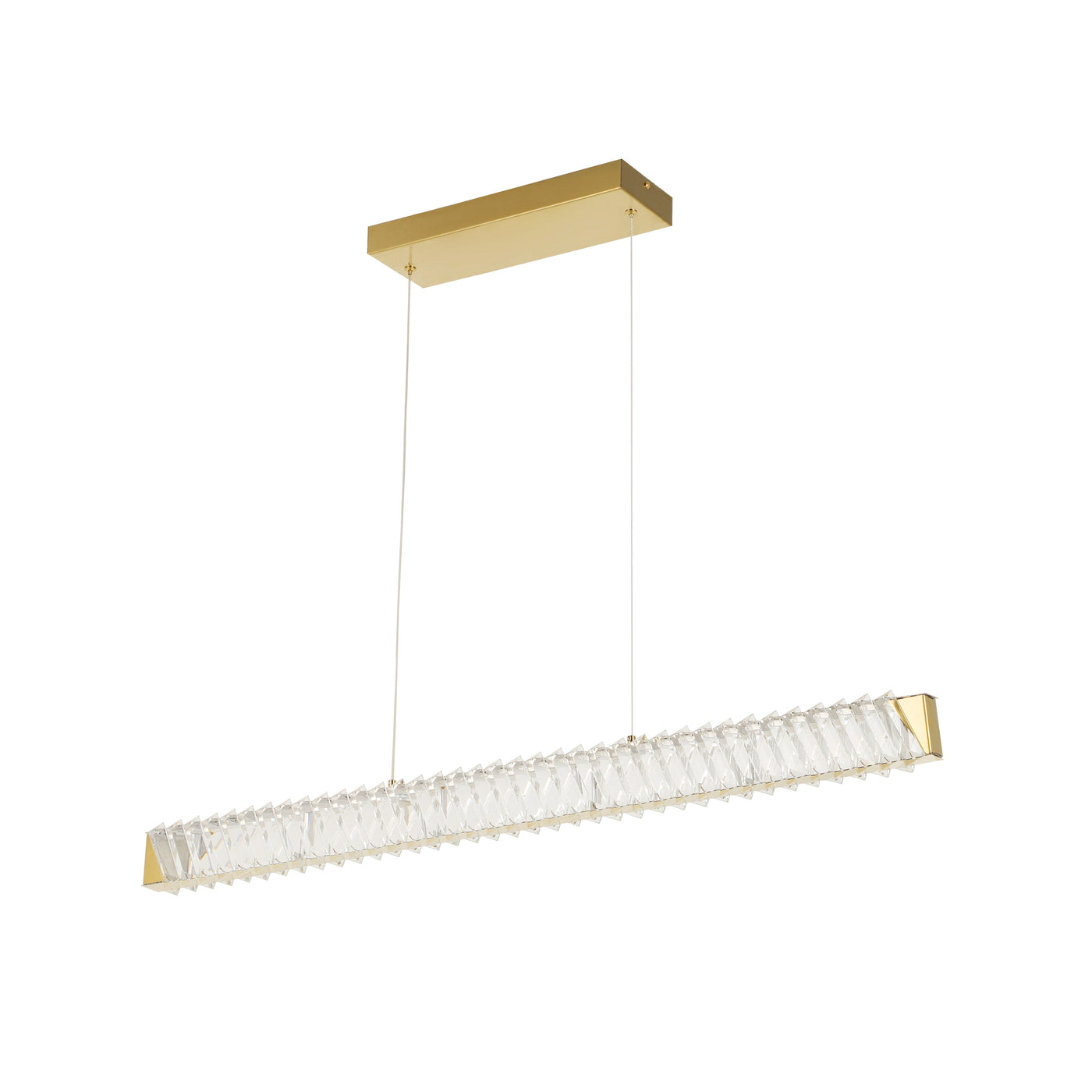 Golden Ratio 37 in LED Crystal Linear Pendant