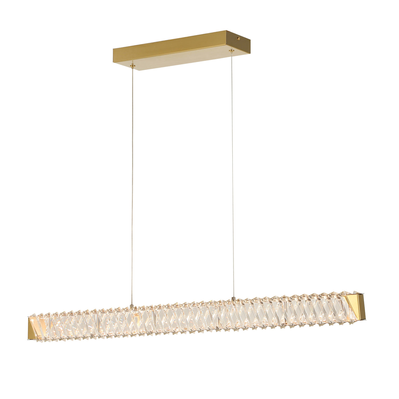 Golden Ratio 37 in LED Crystal Linear Pendant