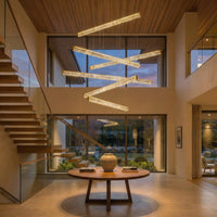 Golden Ratio 37 in LED Crystal Linear Pendant