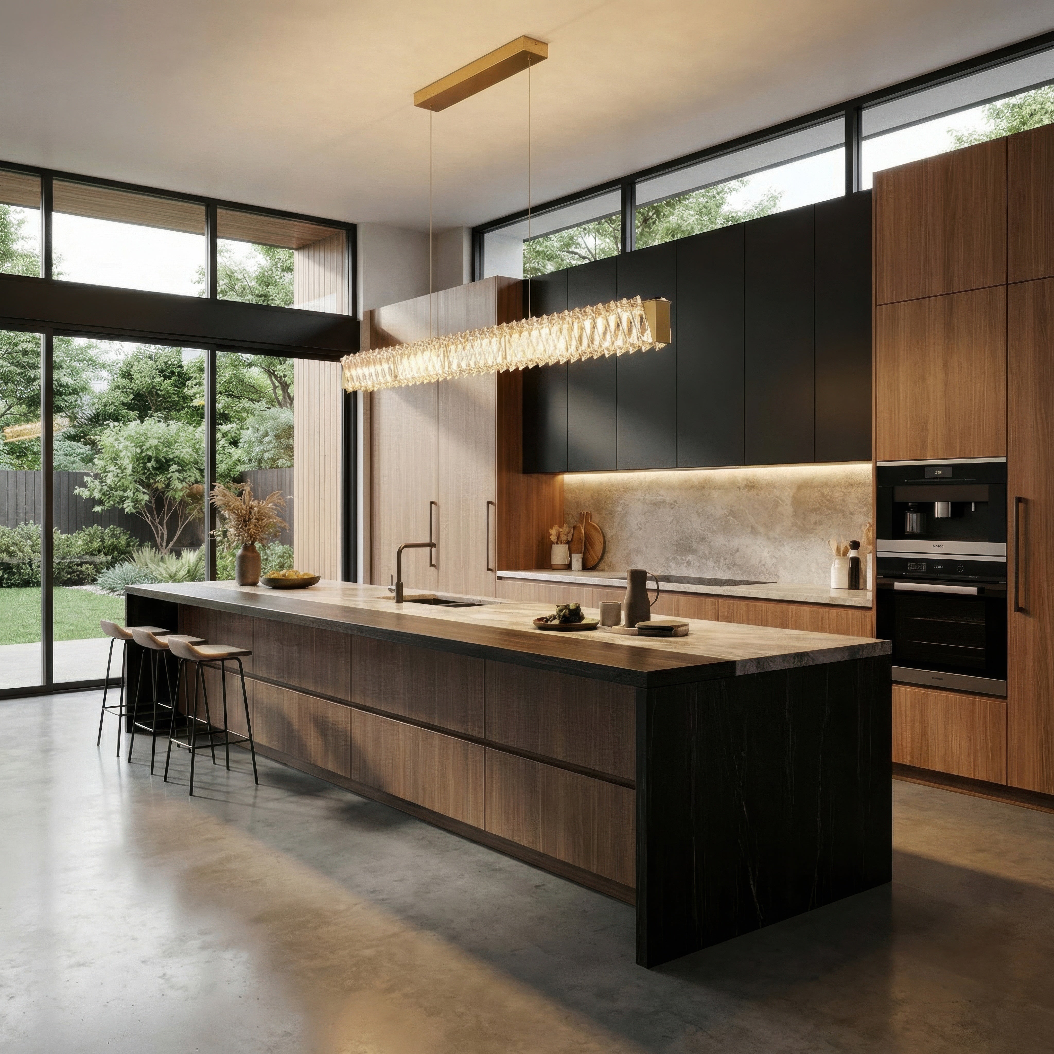 Golden Ratio 59 in LED Crystal Linear Pendant