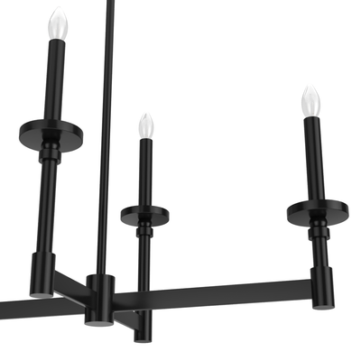 Briargrove 51.25-inch 7-light Matte Black Linear Chandelier