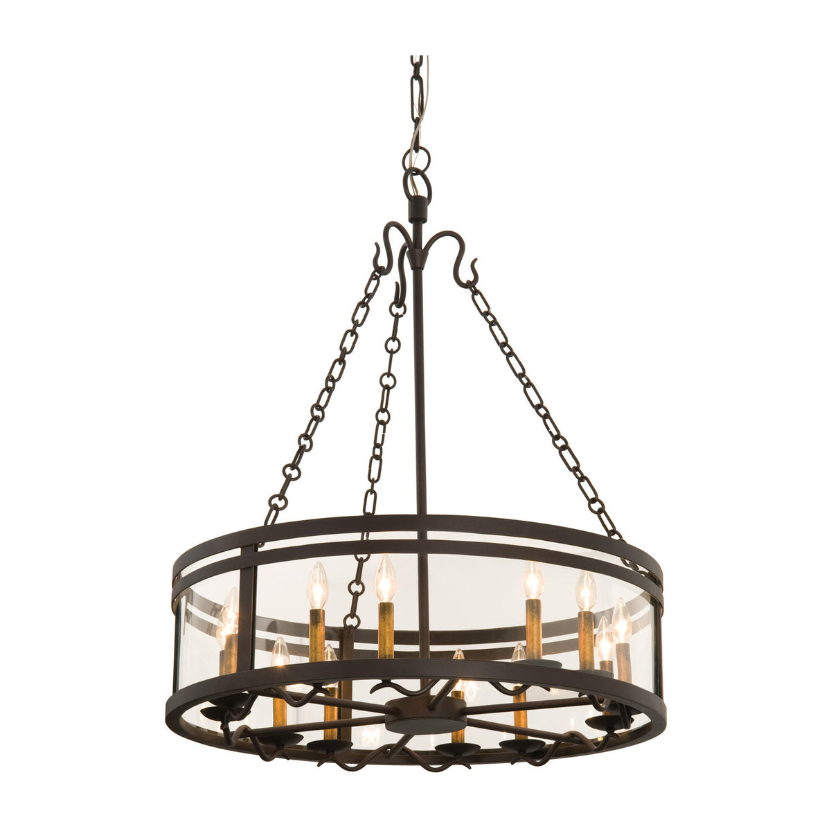 56.5'' Morris 12 Light Bronze Chandelier