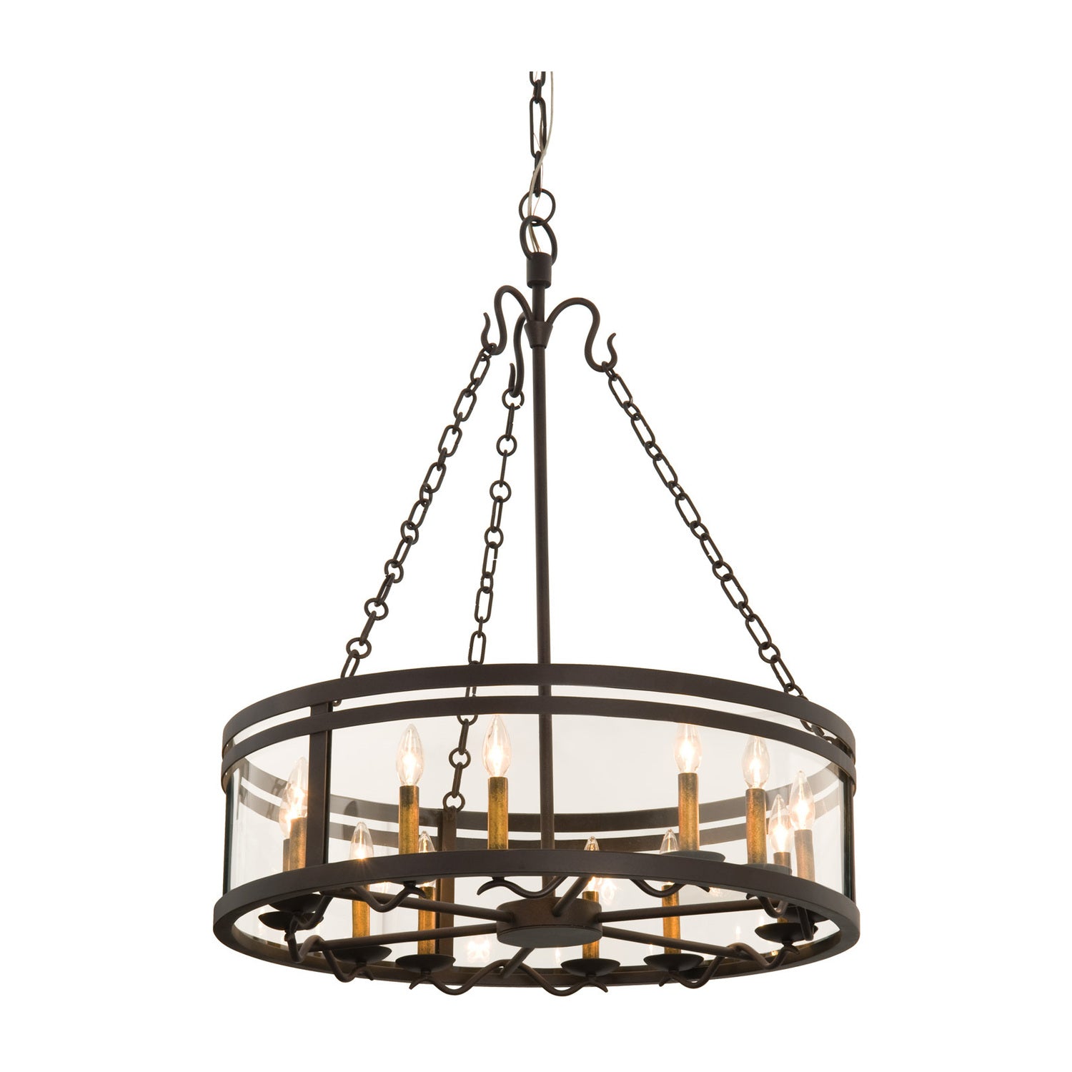 56.5'' Morris 12 Light Bronze Chandelier