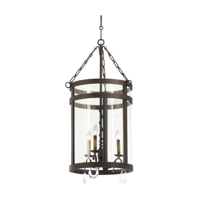 37.5'' Morris 3 Light Bronze Chandelier