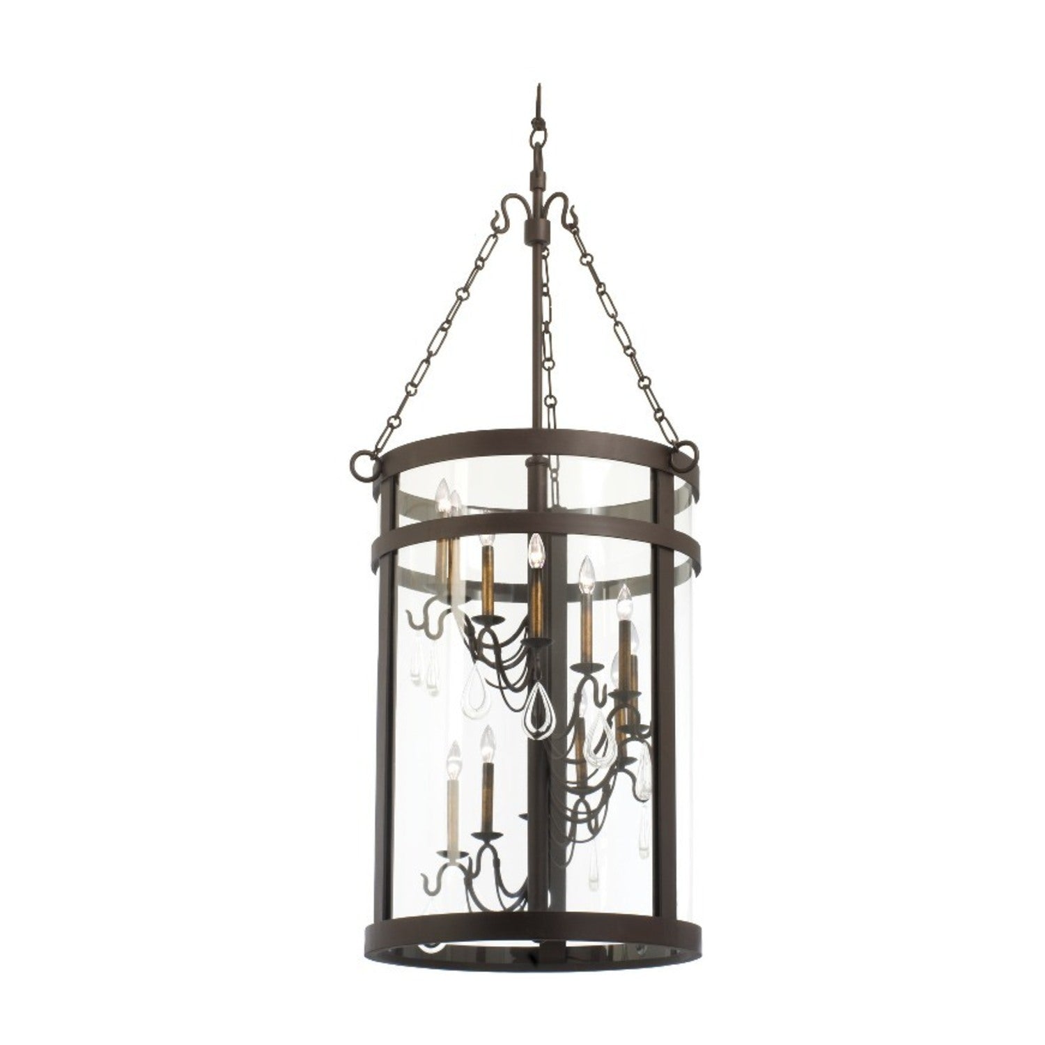 66'' Morris 12 Light Bronze Chandelier