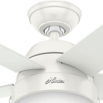 46 inch Anslee Fresh White Ceiling Fan with LED Light Kit and Pull Chain