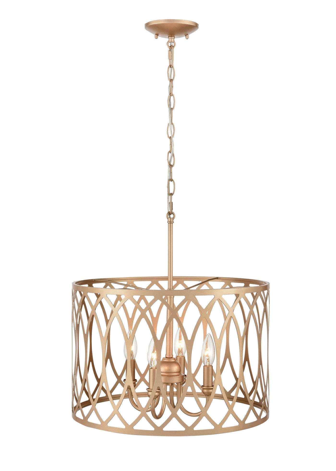 12.25'' Arelyn Painted Modern Gold 4 Light Pendant