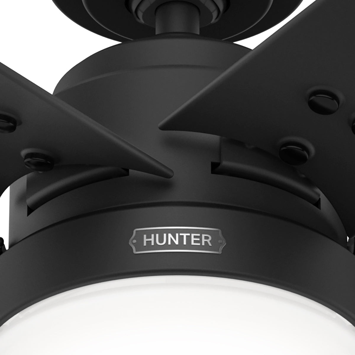 52 inch Sea Point Matte Black WeatherMax Indoor / Outdoor Ceiling Fan with LED Light Kit and Pull Chain
