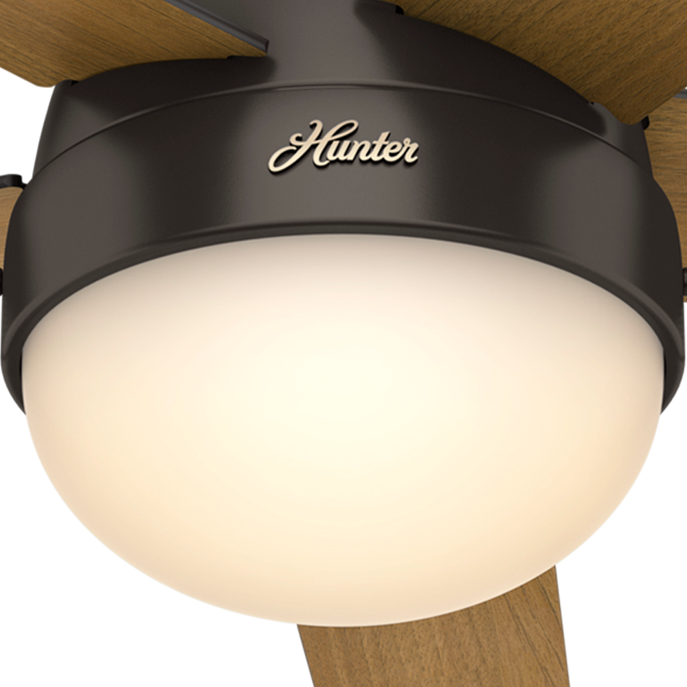 46 inch Anslee Premier Bronze Low Profile Ceiling Fan with LED Light Kit and Pull Chain