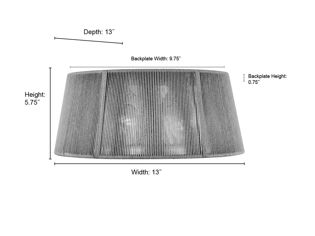 13-inch Brushed Nickel 2-Light Round Flush Mount Ceiling Light