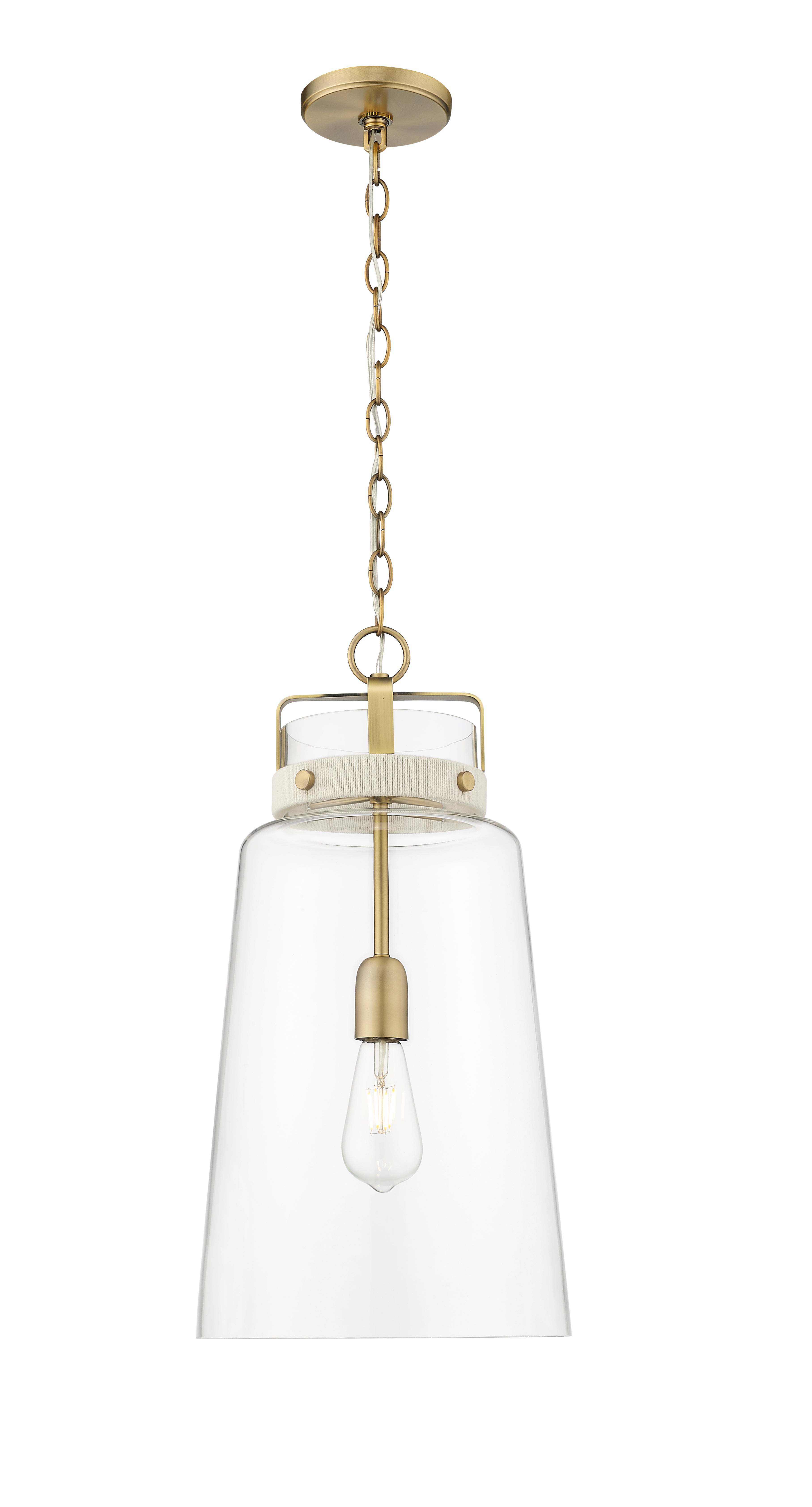 22.25'' Lolla Vintage Brass 1 Light Pendant
