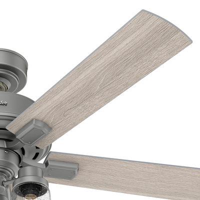 52 inch Hartland Matte Silver Ceiling Fan with LED Light Kit and Pull Chain