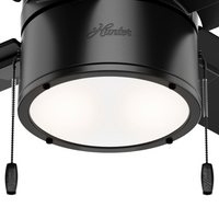 52 inch Beck Matte Black Ceiling Fan with LED Light Kit and Pull Chain