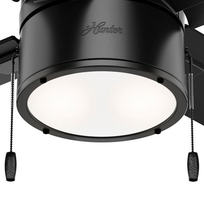 52 inch Beck Matte Black Ceiling Fan with LED Light Kit and Pull Chain