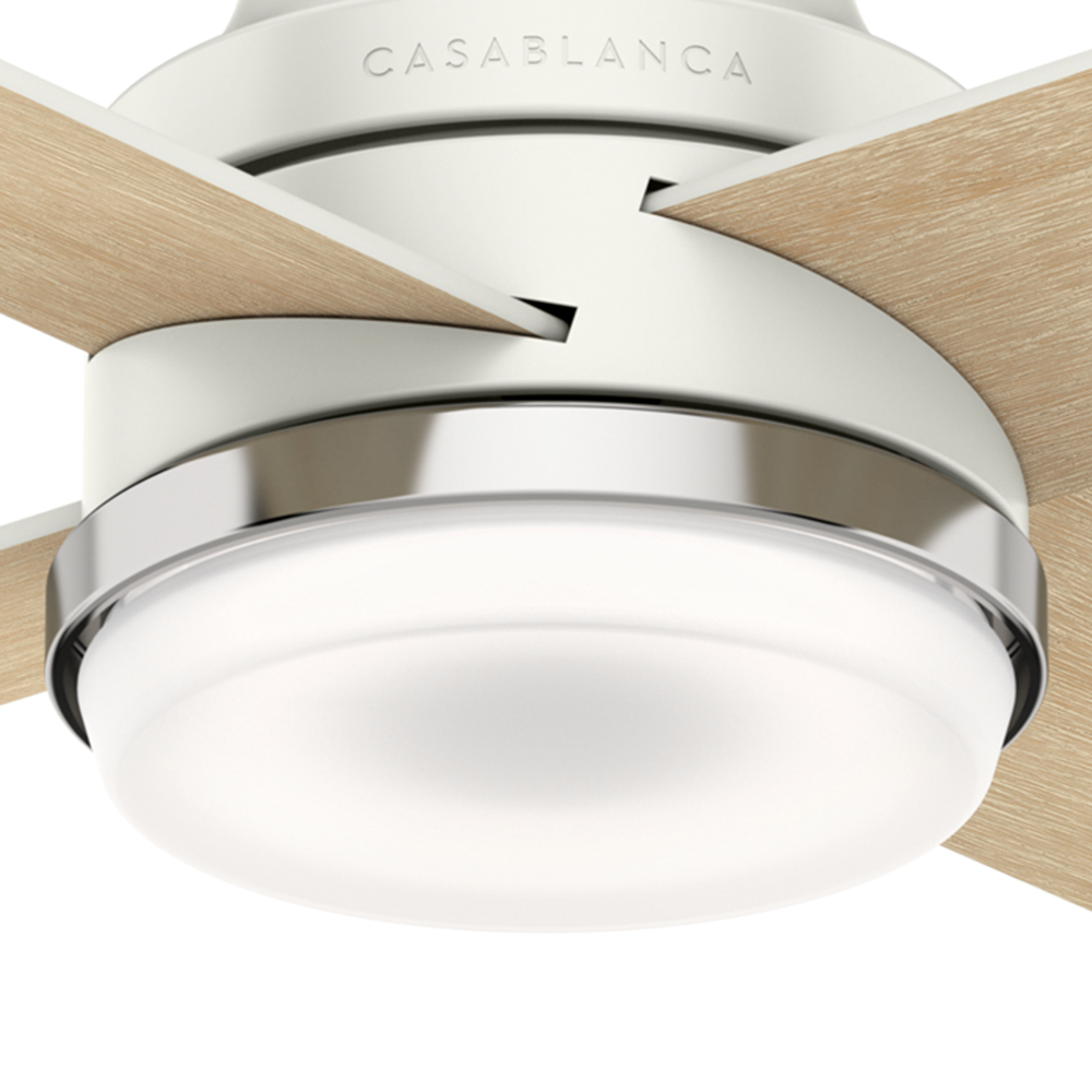 Casablanca 54 inch Daphne Fresh White Ceiling Fan with LED Light Kit and Wall Control