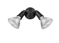 9.25''  Powder Coated Black 2 Light Flood Light