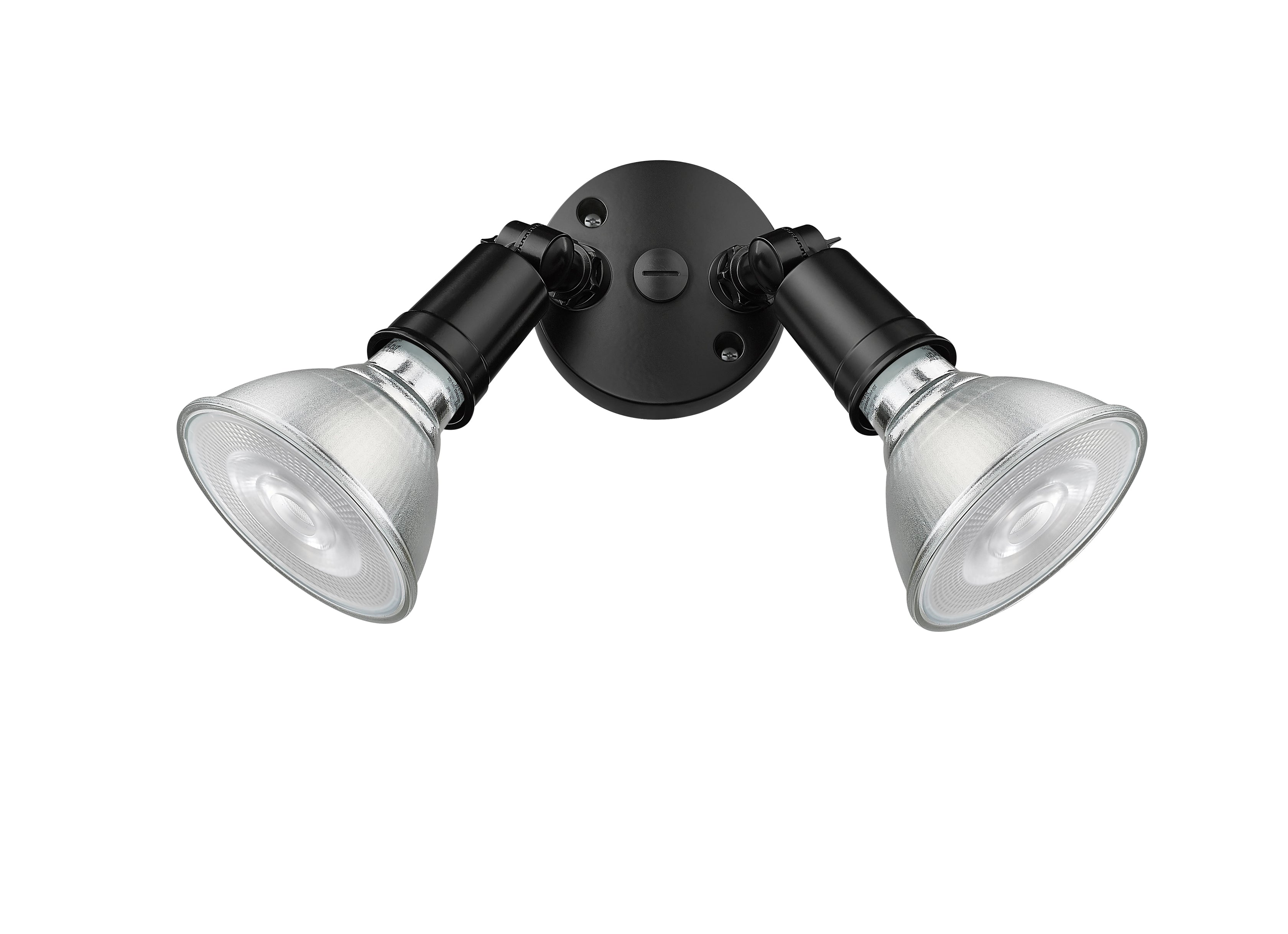 9.25''  Powder Coated Black 2 Light Flood Light