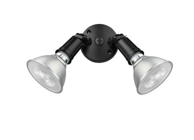 9.25''  Powder Coated Black 2 Light Flood Light