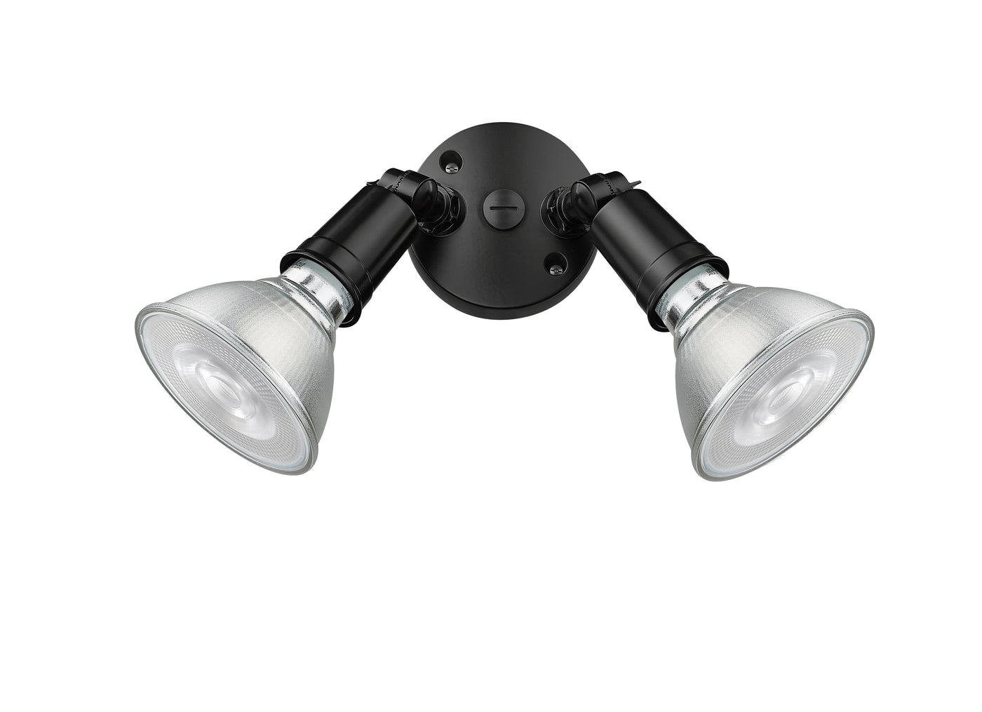 9.25''  Powder Coated Black 2 Light Flood Light