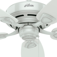 48 inch Sea Wind White Damp Rated Ceiling Fan and Pull Chain