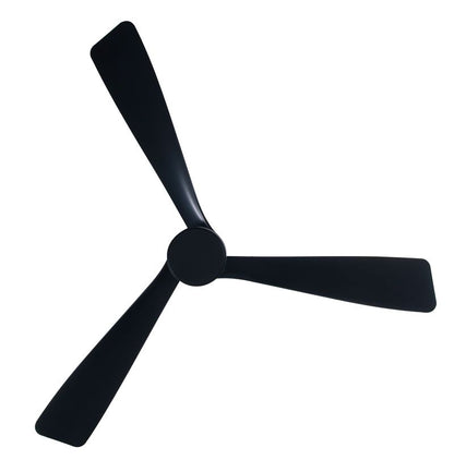 56 Inch 1 Light LED Indoor Outdoor Black Fan with Remote