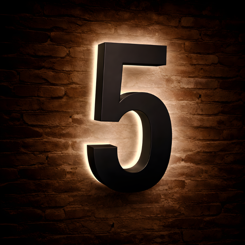 Illuminated Backlit House Numbers – Weather-Resistant LED Address Signs