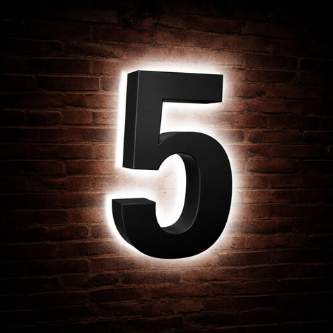 Illuminated Address Numbers - Stainless Steel - 6000K