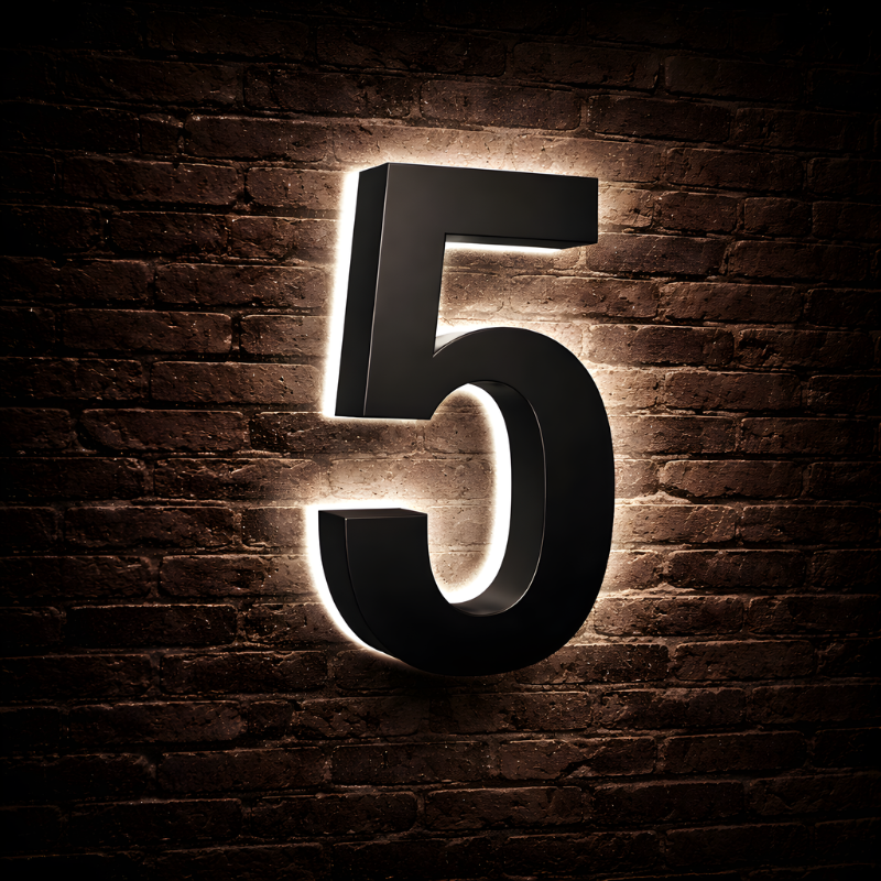 Lighted House Numbers - 5000K Illuminated
