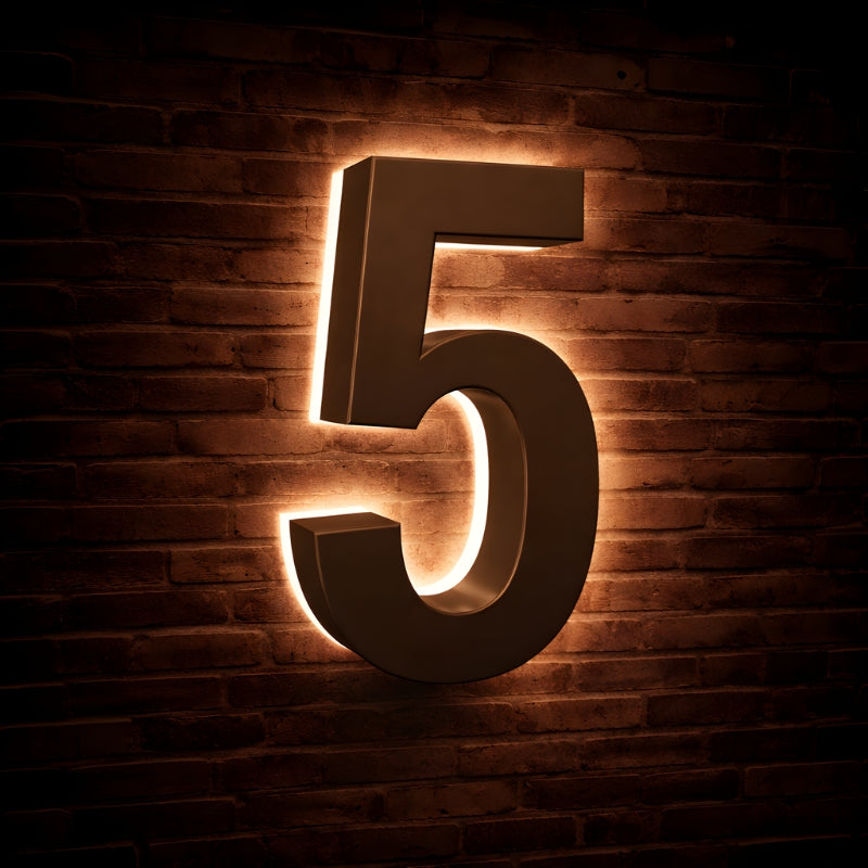 Illuminated Backlit House Numbers – Weather-Resistant LED Address Signs