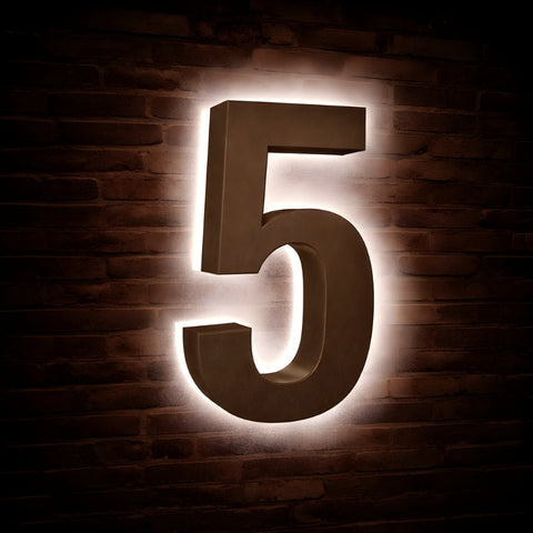 Illuminated Address Numbers - Stainless Steel - 6000K