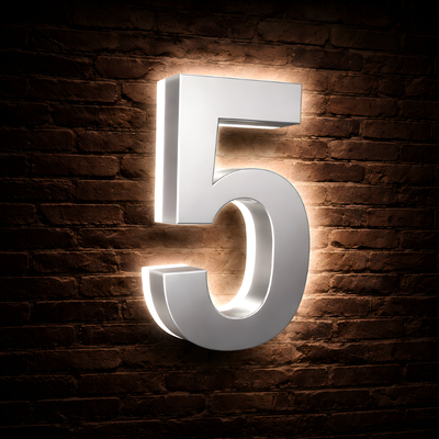 Illuminated Backlit House Numbers – Weather-Resistant LED Address Signs