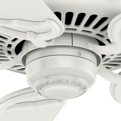 Casablanca 54 inch Panama Fresh White Ceiling Fan and Wall Control