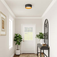 12.5-inch Rosata Burnished Gold Flush Mount Ceiling Light