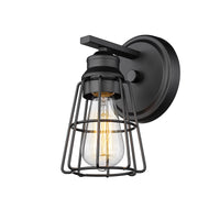 9.25-inch Matte Black 1-Light Wall Sconce