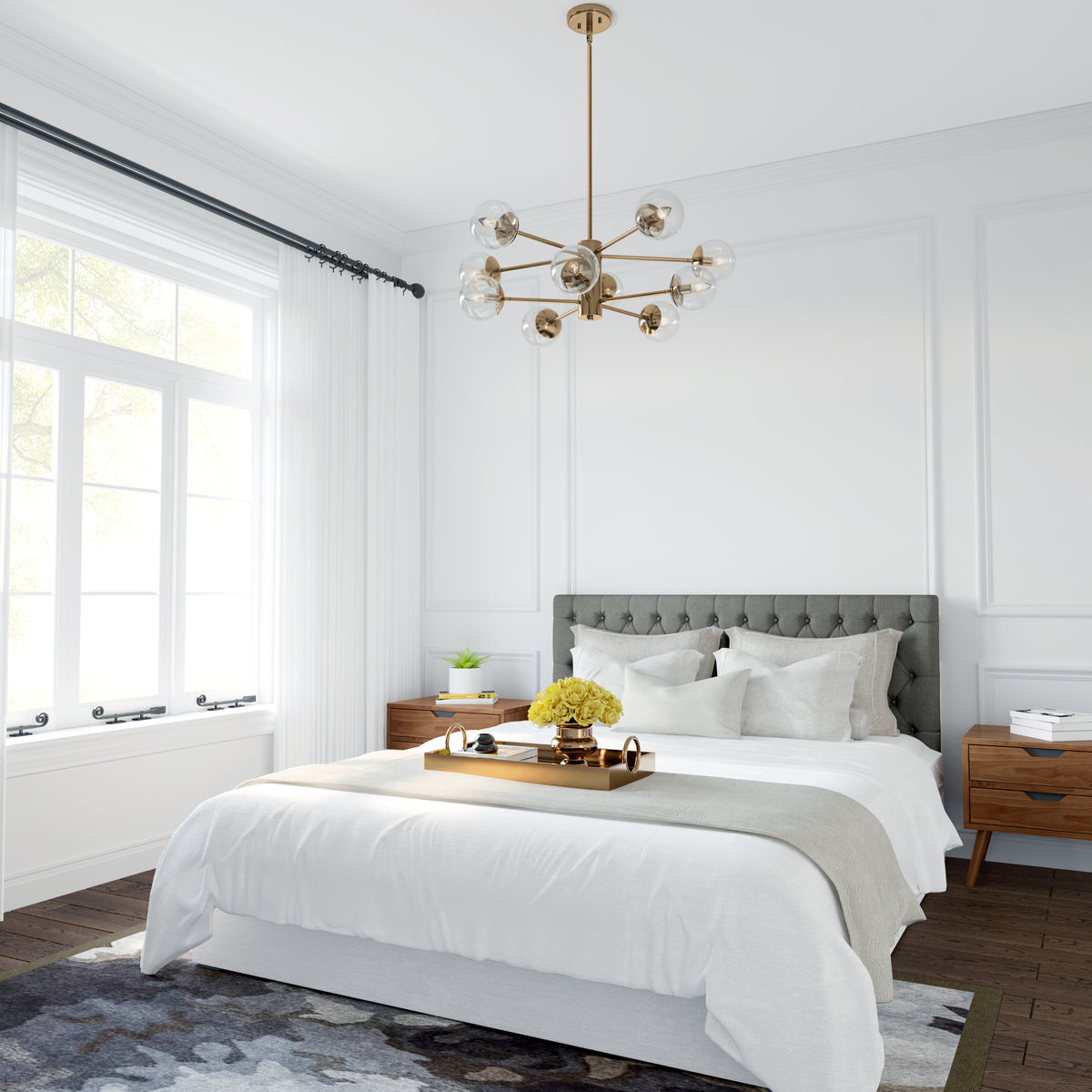 11'' Avell Modern Gold 10 Light Chandelier
