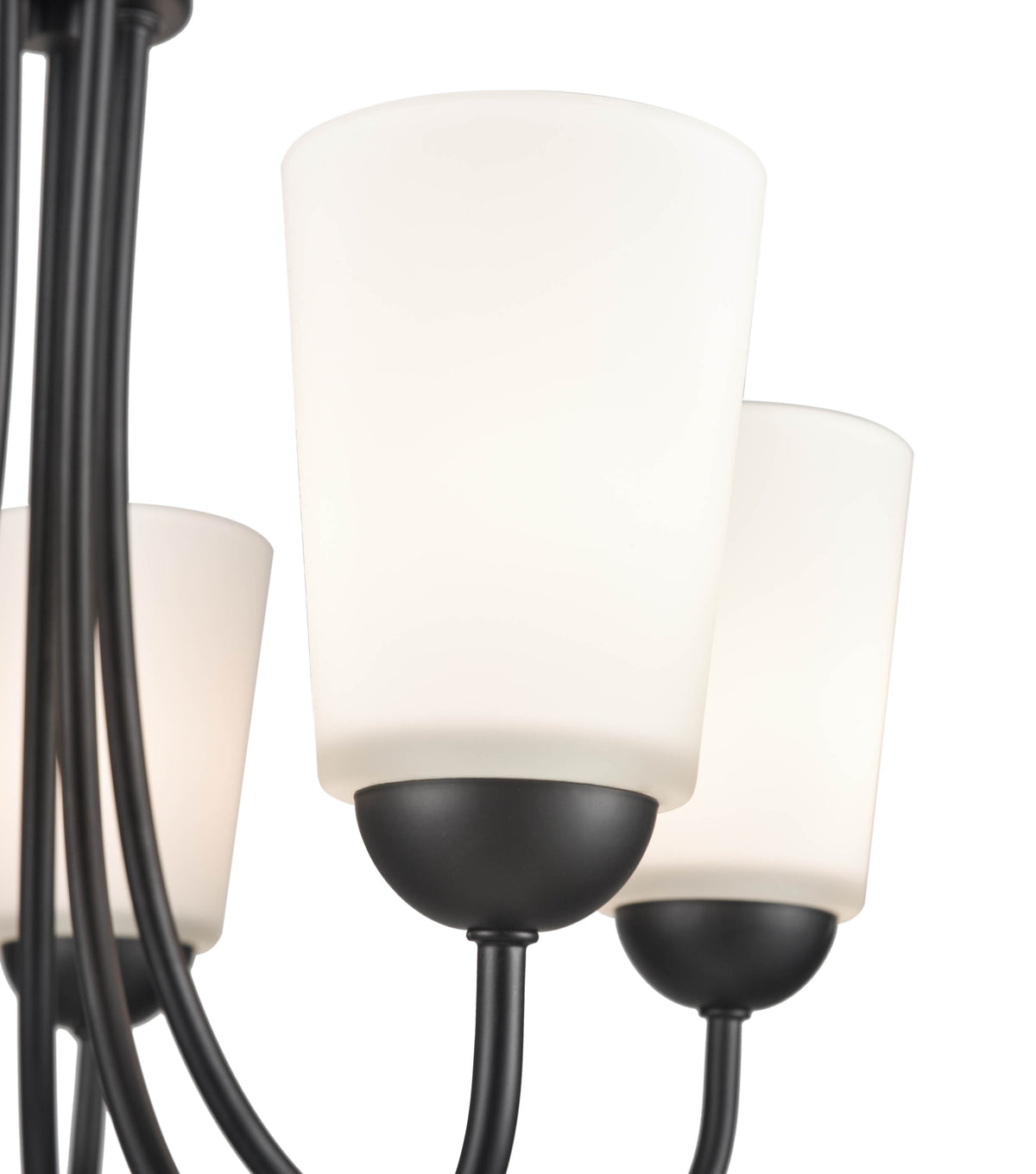 17'' Ivey Lake Matte Black 5 Light Chandelier