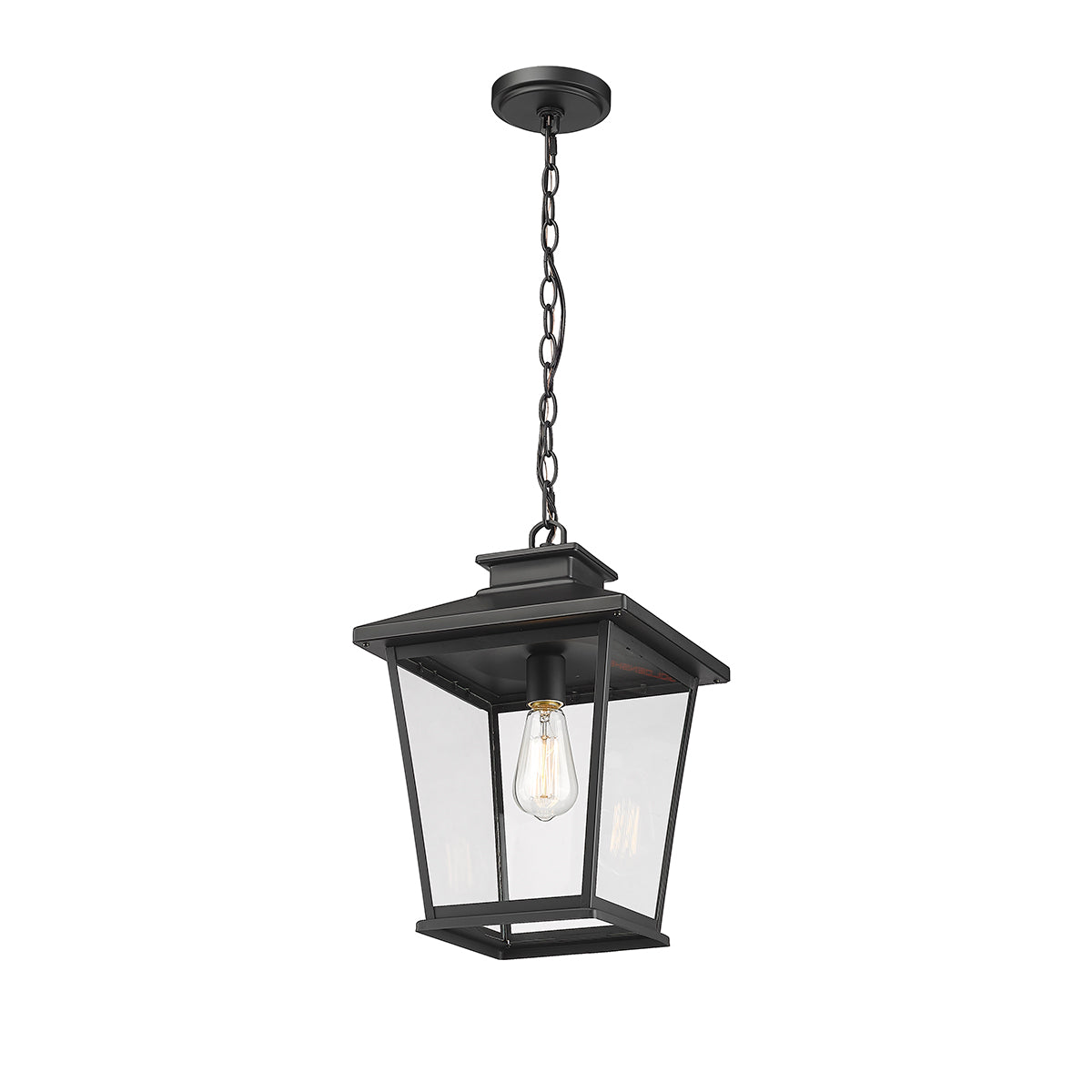16.3'' Bellmon Powder Coated Black 1 Light Hanging Lantern