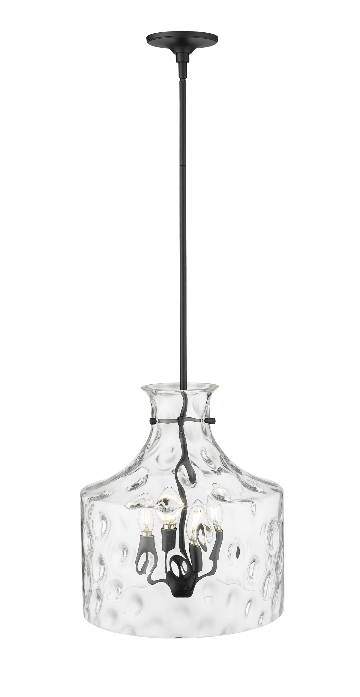 16.5'' Santorini Matte Black 4 Light Pendant