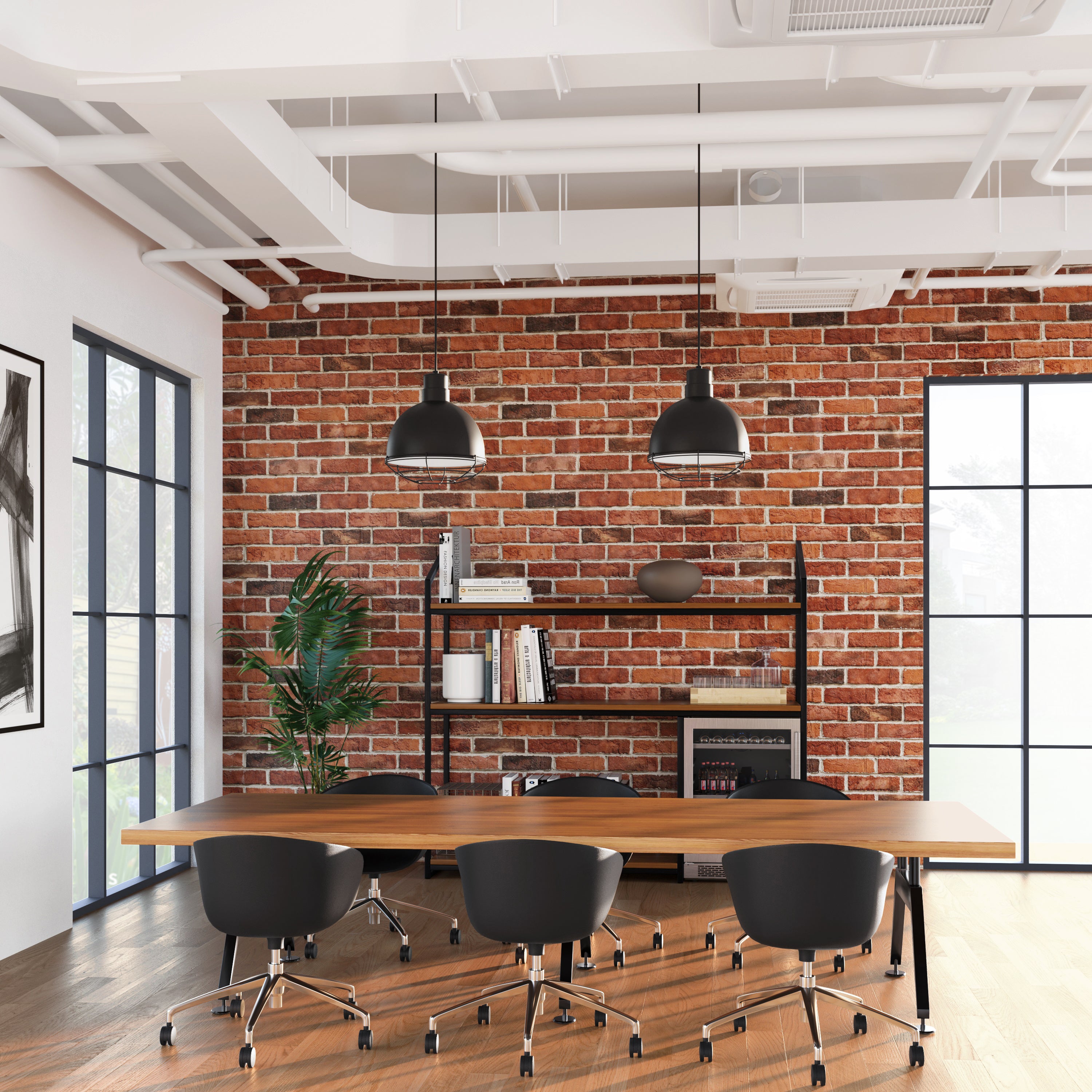 12-inch R Series Satin Black 1-Light Pendant Light with Metal Shade