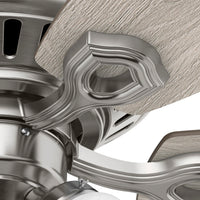 52 inch Builder Brushed Nickel Low Profile Ceiling Fan with LED Light Kit