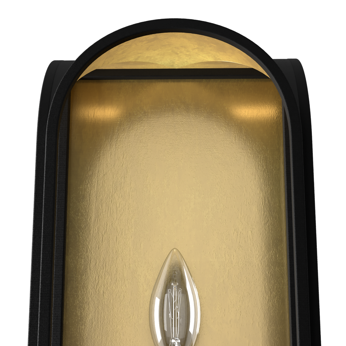 Dukestown 15.5-inch 1-light Natural Black Iron and Gold Leaf Wall Sconce