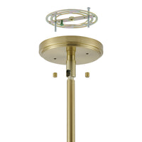 Helena 32-inch 6-light Brushed Gold Chandelier with Clear Acrylic Shades