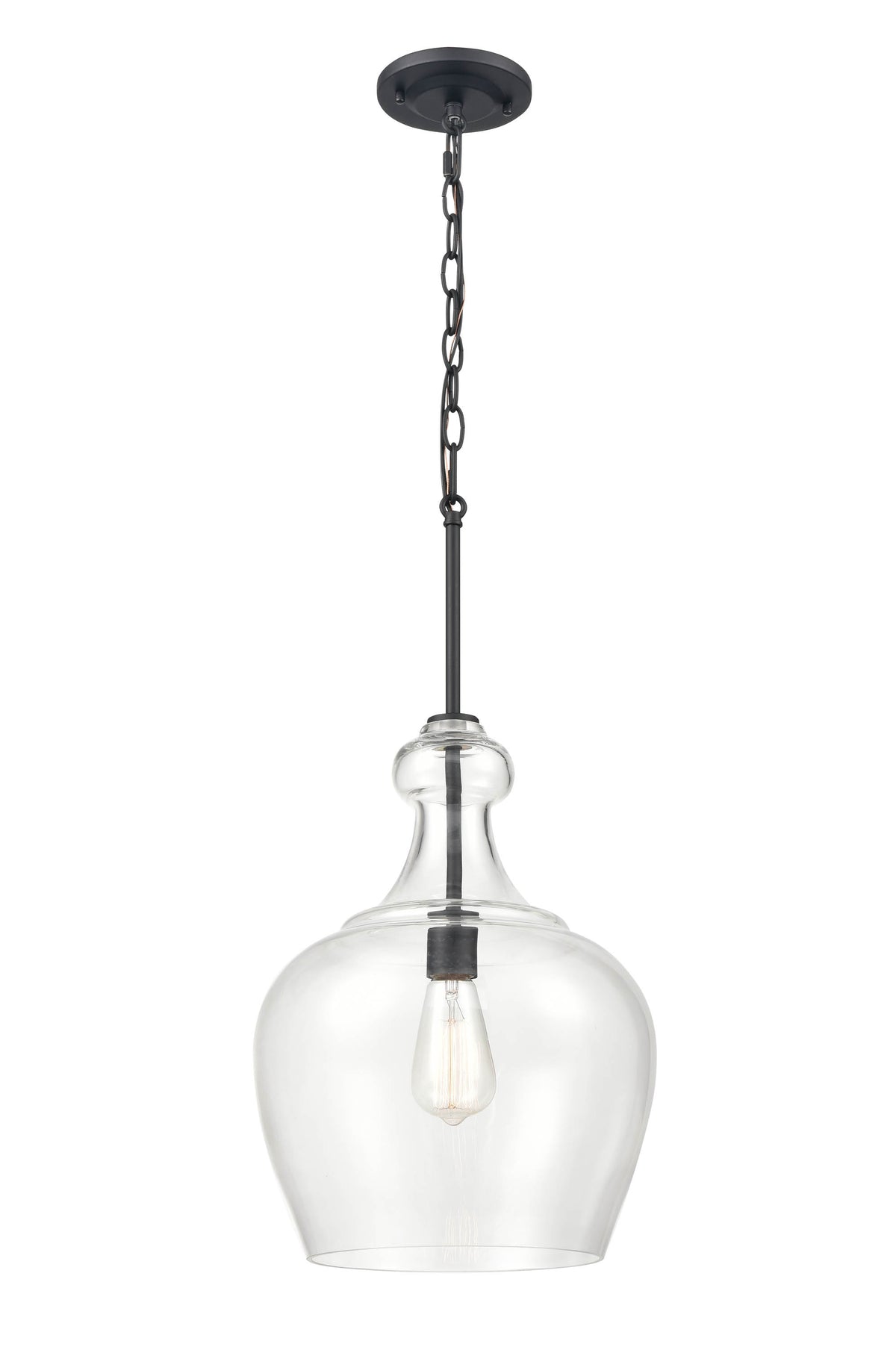 16'' Corra Matte Black 1 Light Pendant