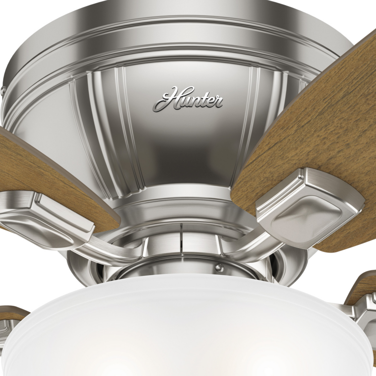 52 inch Kenbridge Brushed Nickel Low Profile Ceiling Fan with LED Light Kit and Pull Chain