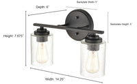 14.25'' Moven Chrome 2 Light Bath Vanity