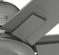 60 inch Downtown ENERGY STAR® Matte Silver Damp Rated Ceiling Fan and Wall Control