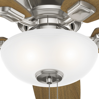 52 inch Kenbridge Brushed Nickel Low Profile Ceiling Fan with LED Light Kit and Pull Chain